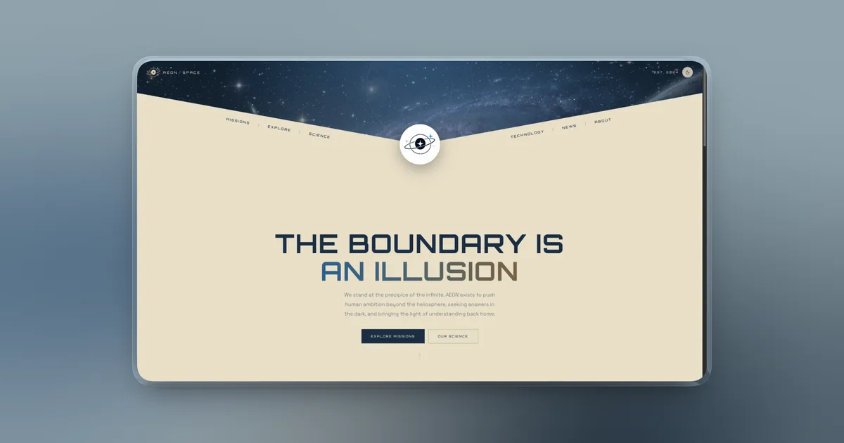 AEON / SPACE: Cinematic Space Agency Template